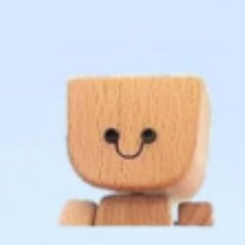 2025 New Shaking Wooden Man Figur, Charmante Kleine Holzfigur, die mit 12 magnetischen Ausdrücken schwankt, Handgefertigtes Auto Armaturenbrett Dekor mit magnetischen Gesichtsausdrücken (A) von Generisch