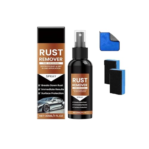 2025 Upgrade Rostentferner-Spray, Hochleistungs-Rostlöser für Metall, Autos, Werkzeuge & Ketten, Auto-Kratzer-Entferner, Eisenflecken-Reiniger, Anti-Rost-Spray für mehrere Oberflächen (30ml) (1) von Generisch