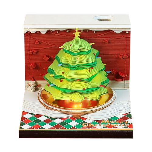 2026 Zeitteil kalender, kreativer Schreibtisch kalender mit LED-Licht, 3D-Weihnachtsbaum-Papier-Schnitzkunst-Memo-Pad-Notizblock, DIY-Dekoration-Geschenk für Büro-Heim-Desktop-Weihnachts-Einweihung 2026 Zeitteil kalender, kreativer Schreibtisch kalender mit LED-Licht, 3D-Weihnachtsbaum-Papier-Schnitzkunst-Memo-Pad-Notizblock, DIY-Dekoration-Geschenk für Büro-Heim-Desktop-Weihnachts-Einweihung von Generisch