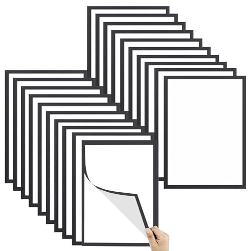 20er Set Magnetische Dokumentenrahmen - Magnetverschluss-Aufkleber für Dokumente | A4 Magnetrahmen aus ABS, Wandhalterung für Mitteilungen, Speisekarten, Anweisungen & Benachrichtigungen 20er Set Magnetische Dokumentenrahmen - Magnetverschluss-Aufkleber für Dokumente | A4 Magnetrahmen aus ABS, Wandhalterung für Mitteilungen, Speisekarten, Anweisungen & Benachrichtigungen von Generisch