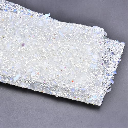 21 x 31 cm selbstklebende und Hotfix-Applikation zum Aufbügeln auf Kies, Strass, Netz, Farbe, Strass, Kristall, Applikation, Bogen für Kleidung und Taschen, Dekoration von Generisch