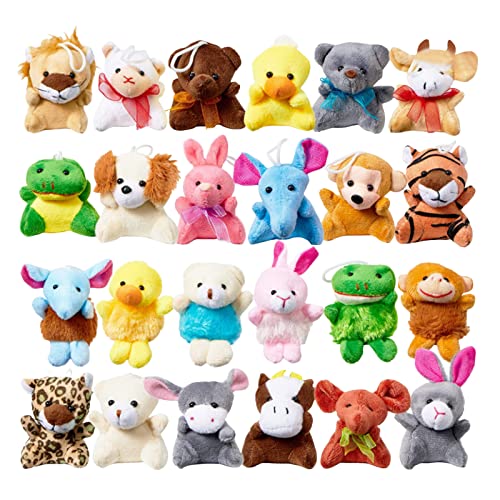 24 Pack Mini Plüschtiere Set Mini Kuscheltier Tiere Schlüsselring Anhänger Party Geschenk Spielzeug Mitgebsel für Geburtstag Tombola Kleine Geschenke 24 Pack Mini Plüschtiere Set Mini Kuscheltier Tiere Schlüsselring Anhänger Party Geschenk Spielzeug Mitgebsel für Geburtstag Tombola Kleine Geschenke von Generisch