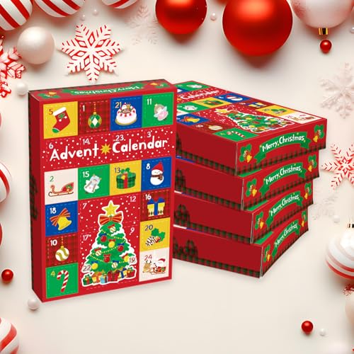 24 Stück DIY Weihnachts-Adventskalender-Boxen, 24 Tage Countdown, Papp-Zahlenboxen, Basteln, Befüllen, schönes Weihnachts-Party-Geschenk 24 Stück DIY Weihnachts-Adventskalender-Boxen, 24 Tage Countdown, Papp-Zahlenboxen, Basteln, Befüllen, schönes Weihnachts-Party-Geschenk von Generisch
