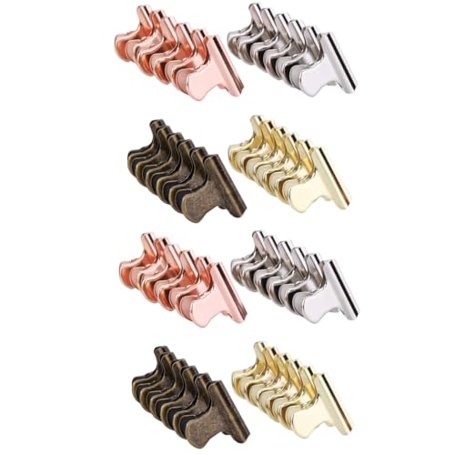 24 Stück Metall-Clips, lochlose, runde Clips zum Versiegeln von Kaffee, Foto, Notizbuch, für den täglichen Gebrauch, langlebig und stilvoll (2 Sets) von Generisch