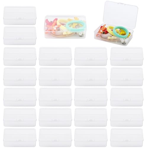 24-teiliges Mini-Haargummi-Organizer-Set, transparente Kunststoff-Aufbewahrungsbox, kompakter Reisehalter mit Deckel für Zubehör 24-teiliges Mini-Haargummi-Organizer-Set, transparente Kunststoff-Aufbewahrungsbox, kompakter Reisehalter mit Deckel für Zubehör von Generisch
