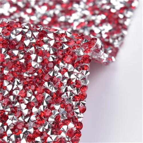24 x 40 cm Harz-Strass-Kristall-Mesh-Blech, zum Aufbügeln oder selbstklebende Applikation für DIY-Kleid und Heimdekoration, Zierband von Generisch