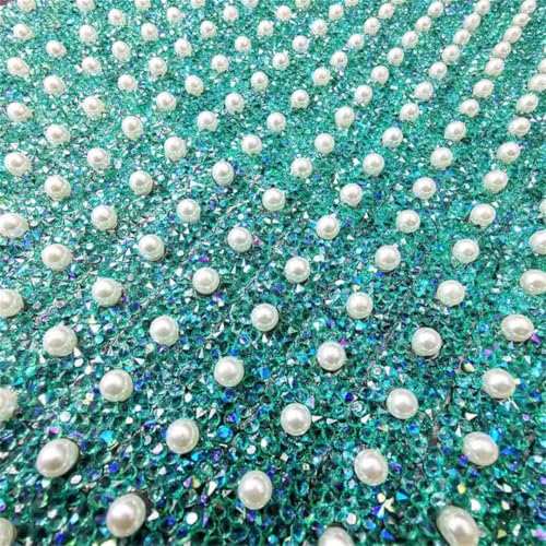 24 x 40 cm Perlen-Glitzer, mehrfarbige Harz-Strasssteine, Netzbesatz, Kristall-Stoff-Band, Applikation für Kleider, Bastelarbeiten und Taschen 24 x 40 cm Perlen-Glitzer, mehrfarbige Harz-Strasssteine, Netzbesatz, Kristall-Stoff-Band, Applikation für Kleider, Bastelarbeiten und Taschen von Generisch