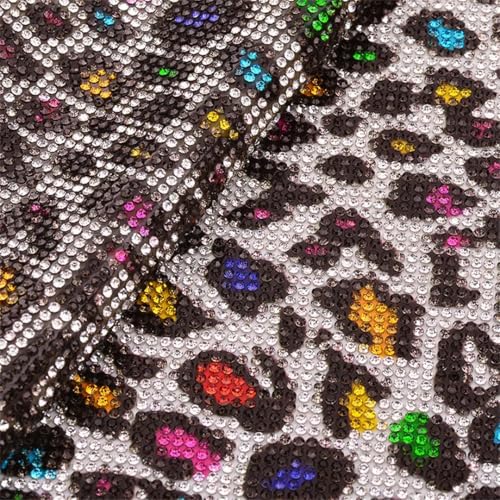 24 x 40 cm Rosen-Glas-Kristall-Strass-Netz-Applikation Kristallband zum Aufbügeln auf Stoff und Bastelarbeiten von Generisch