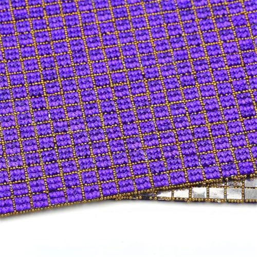 24 x 40 cm gemischte Farben Harz Strass Mesh Blatt Hotfix Kristall Stoff Besatz Strass Aufkleber Applikation für DIY Schmuck und Kleidungsdesign von Generisch