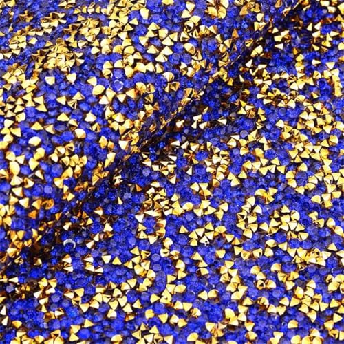 24 x 40 cm roségoldene selbstklebende Strass-Netzbesatz, Harz-Kristallperlen, Stoffblatt, Strassband, Applikation für DIY Handwerk und Kleidung von Generisch
