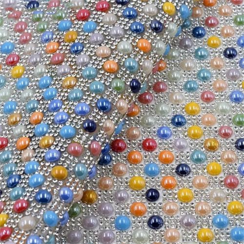 24 x 40 cm selbstklebende Perlenverzierung, Aufkleberbogen mit 8 mm quadratischen Perlen, Strasssteinen, Kristall-Netzstoff, Applikation zum Dekorieren von Kleidung und Bastelprojekten 24 x 40 cm selbstklebende Perlenverzierung, Aufkleberbogen mit 8 mm quadratischen Perlen, Strasssteinen, Kristall-Netzstoff, Applikation zum Dekorieren von Kleidung und Bastelprojekten von Generisch