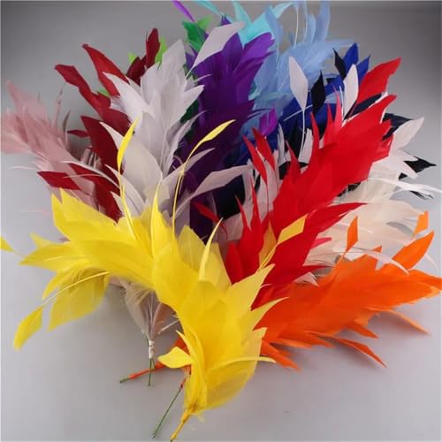25–35 cm, bunt, gefärbte Gänsefedern, Zubehör, DIY, Hochzeitshüte, Dekorationen, Partykleidung, 1 Stück, Lavendel, ca. 25–35 cm von Generisch