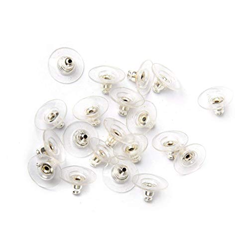 25 Paar Kupplungs-Ohrring-Verschlüsse mit Silikon-Pad, Ohrring-Verschlüsse, Stopper, professionelle Verarbeitung 25 Paar Kupplungs-Ohrring-Verschlüsse mit Silikon-Pad, Ohrring-Verschlüsse, Stopper, professionelle Verarbeitung von Generisch