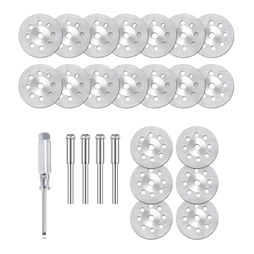 25 Stück Diamant Trennscheiben für Metall, Stein und Glas, Mini Trennscheiben Set, Diamant Trennscheiben Zubehör für Dremel Rotationswerkzeuge, Ideal für Fein- und Grobschnitt von Generisch