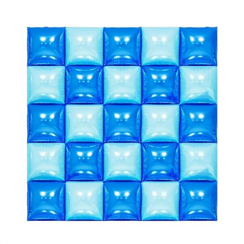 25 Stück blaue quadratische Folienballons Wandhintergrund, doppelseitig, zweifarbig, Luftballon-Tunnelbogen-Set für Geburtstag, Babyparty, Abschlussfeier, Hochzeit, Jahrestag, Party von Generisch