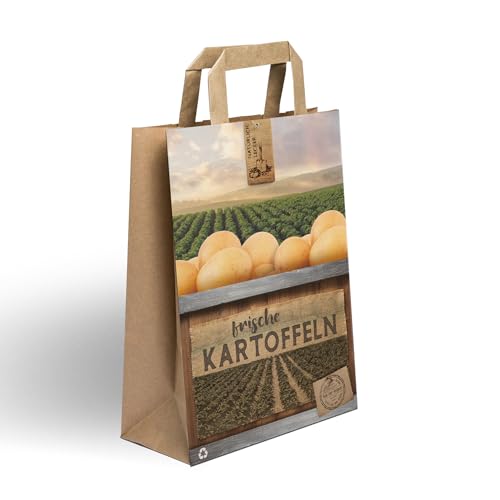 250 Papiertragetaschen Papiertasche | Kartoffeln | Papiertüte | 5kg | Flachhenkel 250 Papiertragetaschen Papiertasche | Kartoffeln | Papiertüte | 5kg | Flachhenkel von Generisch