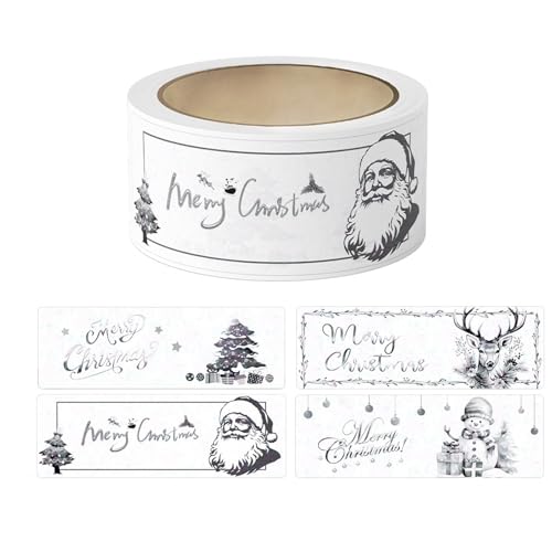 250 Stück/Rolle Merry Christmas Aufkleber, 4 Designs, Stempelform, rund, Frohe Weihnachten, Aufkleber, selbstklebende Etiketten, Etiketten für Urlaubsgruß, Versiegelung, Geschenk, Dekorationen 250 Stück/Rolle Merry Christmas Aufkleber, 4 Designs, Stempelform, rund, Frohe Weihnachten, Aufkleber, selbstklebende Etiketten, Etiketten für Urlaubsgruß, Versiegelung, Geschenk, Dekorationen von Generisch