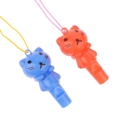 25PCS Zufälliger Stil Niedliche Tier Katze Kunststoff Pfeifen Schiedsrichter Sport Cheerleading Spielzeug und Kinder Geburtstags feier für Geschenke von Generisch