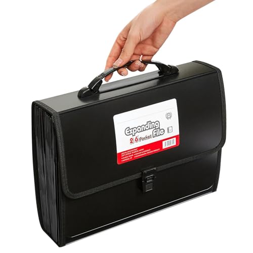 26 Taschenakkordeon -Datei Organizer, Erweiterung der Akkordeondatei Ordner,Account Books Journals Tasche mit 26 Taschen | Aufzeichnungsgeldhandhabung, Kalender, Planerorganisatoren Jackets -Dateitasc von Generisch