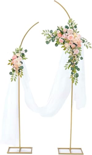 2PC Gold Wedding Arch Stand Set - 6FT & 8FT Metal Backdrop for Ceremony, Birthday, Floral & Balloon Decor 2PC Gold Wedding Arch Stand Set - 6FT & 8FT Metal Backdrop for Ceremony, Birthday, Floral & Balloon Decor von Generisch