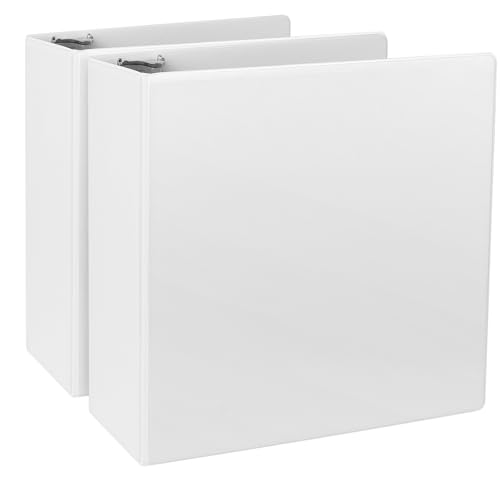 2er-Pack weiße 3-Ringbücher mit 3 Ringen, Standard-Ringe für Briefpapier, ideal für Präsentationen, Dokumente und Organisation 2er-Pack weiße 3-Ringbücher mit 3 Ringen, Standard-Ringe für Briefpapier, ideal für Präsentationen, Dokumente und Organisation von Generisch