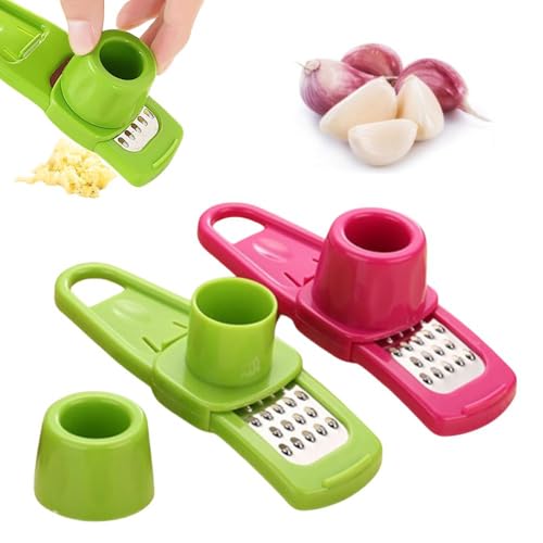 2er Set Knoblauchschäler, Knoblauchreibe in Grün und Rosa für Gemüse, Obst | Müheloses Schälen und Reiben in Sekunden für praktische Nutzung 2er Set Knoblauchschäler, Knoblauchreibe in Grün und Rosa für Gemüse, Obst | Müheloses Schälen und Reiben in Sekunden für praktische Nutzung von Generisch