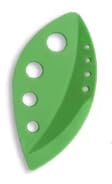 2er Set Kräuterabstreifer aus Kunststoff – 8-Loch Blattentferner für Thymian, Rosmarin, Mangold & Grünkohl – Küchengerät zum schnellen Abstreifen von Kräutern – Leaf Herb Stripper Tool (Grün) von Generisch