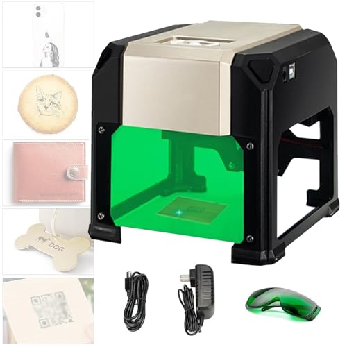 2in1 Mini Lasergravierer mit APP-Steuerung & Rauchfilter für Holz und Stoff Gravur von Generisch