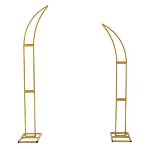 2pcs Curved Wedding Arch Stand - 5.9ft & 6.9ft Half Moon Backdrop for Ceremony, Birthday, Baby Shower von Generisch