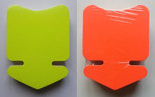 2x 20 Pfeile leuchtgelb + leuchtrot 14,5 x 18,8 cm 380g/qm Preisschilder aus Neon Karton - Werbung deko Preisauszeichnung von Generisch