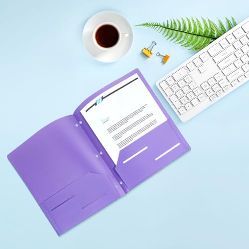 3-Loch-Ordner Büro-Aktenaufbewahrungstasche,6 Farben Dokumentenmappe,Klettverschluss und Etikettentaschen,Durchsichtige Dokumentenhüllen für Dokumente Organisiere (F) von Generisch