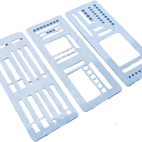 3-Pack Reusable Templates Planner Stencils,Handmade Flexible Record Template, Stencils Drafting Tools,Versatile Drawing Template Kit,for Journaling Checklists Boxes Lines Daily Planning 3-Pack Reusable Templates Planner Stencils,Handmade Flexible Record Template, Stencils Drafting Tools,Versatile Drawing Template Kit,for Journaling Checklists Boxes Lines Daily Planning von Generisch