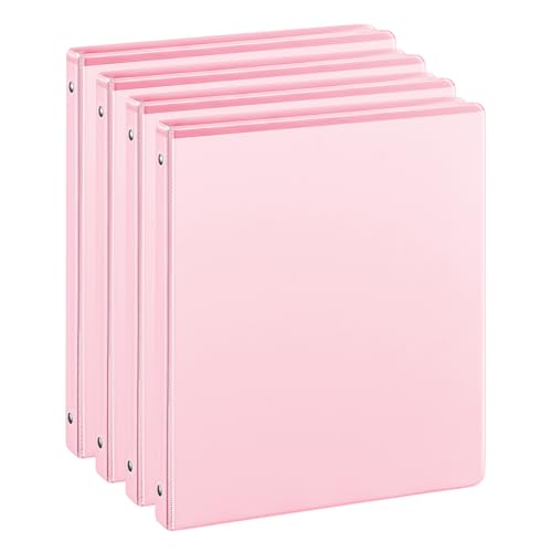 3-Ringbuch mit Tasche, 200 Blatt Kapazität, passend für 27,9 x 21,6 cm Briefgröße, weiches Rosa – ideal für Schule, Büro und Zuhause 3-Ringbuch mit Tasche, 200 Blatt Kapazität, passend für 27,9 x 21,6 cm Briefgröße, weiches Rosa – ideal für Schule, Büro und Zuhause von Generisch