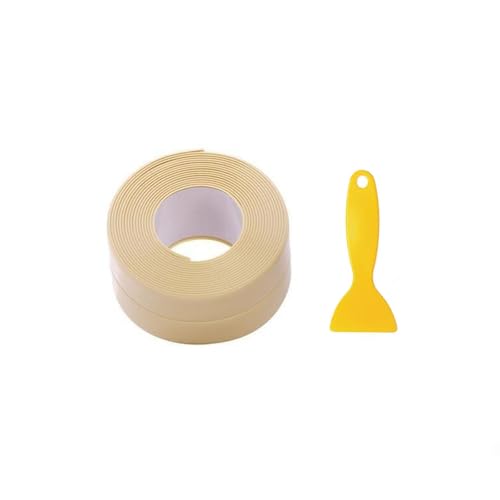 3 Rollen Dichtungsband Selbstklebend 3,2Meter, Fugendichtungsband, Dichtungsband Dusche, Dichtungsstreifen Wasserdicht Klebeband, Dichtungsband für Küche, Badezimmer, Toilette, Wandecke(Gelb) von Generisch