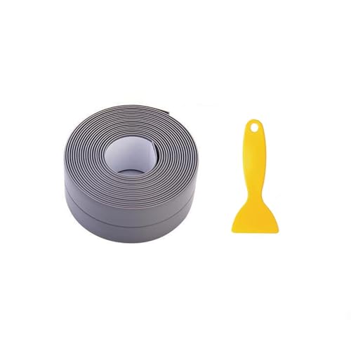 3 Rollen Dichtungsband Selbstklebend 3,2Meter, Fugendichtungsband, Dichtungsband Dusche, Dichtungsstreifen Wasserdicht Klebeband, Dichtungsband für Küche, Badezimmer, Toilette, Wandecke(Grau) von Generisch