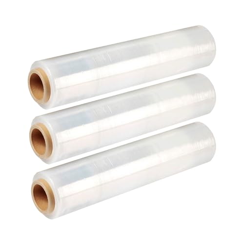 3 Rollen Stretchfolie 23my 2,5kg 500mm Handstretchfolie Stretchfolienrolle Palettenfolie Umzugsfolie Strechfolie Wickelfolie - Folie für Möbel - Verpackungsfolie auf Rolle - Folie für Umzug 3 Rollen Stretchfolie 23my 2,5kg 500mm Handstretchfolie Stretchfolienrolle Palettenfolie Umzugsfolie Strechfolie Wickelfolie - Folie für Möbel - Verpackungsfolie auf Rolle - Folie für Umzug von Generisch