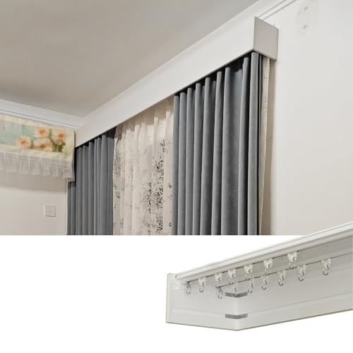 3-in-1-Fenster-Rollo-Panel-Set mit Doppel-Ra, dekorative Deckenmontagepaneele für Wohnzimmer und Schlafzimmer, 4,5 m lange Aluminiumabdeckung, stilvolle Heimdekoration 3-in-1-Fenster-Rollo-Panel-Set mit Doppel-Ra, dekorative Deckenmontagepaneele für Wohnzimmer und Schlafzimmer, 4,5 m lange Aluminiumabdeckung, stilvolle Heimdekoration von Generisch