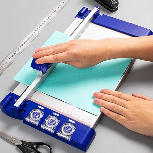 3-in-1-Papierschneider mit klarem Lineal | gerade Welle & gepunktete Klingen | Perfekt zum Schneiden von Papier, Fotos, Postkarten, Visitenkarten von Generisch
