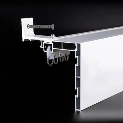 3-in-1 verstellbare Vorhangschiene, 1 - 8 m, Decken- oder Wandhalterung, ideal für Wohnmobile, Pavillons, Terrassen und Erkerfenster, 6 m Länge, vielseitig und von Generisch