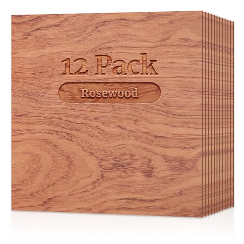 3 mm Palisander-Sperrholzplatten, 12 Stück, 30 x 30 cm, Lasergravur & Schneiden, Bastelbrett für Graviermaschinen, hochwertige Kunst-Blanko-Materialien 3 mm Palisander-Sperrholzplatten, 12 Stück, 30 x 30 cm, Lasergravur & Schneiden, Bastelbrett für Graviermaschinen, hochwertige Kunst-Blanko-Materialien von Generisch