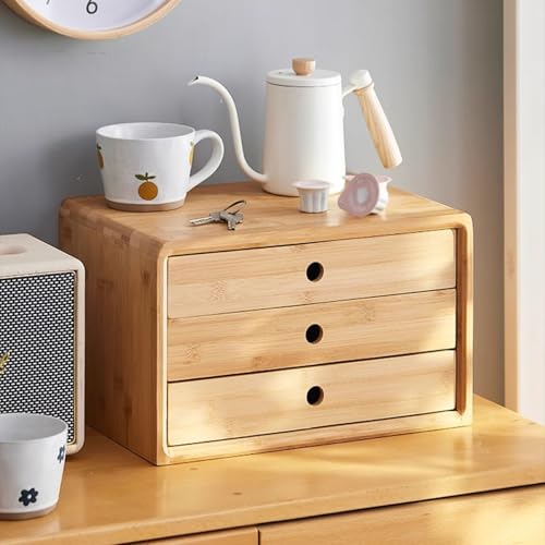 3-stöckiger Schreibtisch aus Holz mit runden Löchern – Beige Aktenaufbewahrungsbox für Büro, Zuhause, Arbeitszimmer – natürliche Textur, 20 x 25,5 x 21,5 cm 3-stöckiger Schreibtisch aus Holz mit runden Löchern – Beige Aktenaufbewahrungsbox für Büro, Zuhause, Arbeitszimmer – natürliche Textur, 20 x 25,5 x 21,5 cm von Generisch