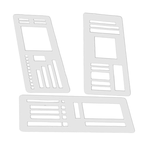 3-teilige Schablone handgefertigter Planer Set Dot Grid Journal Templates präzise Ausschnitte ink-vorhanden Oberfläche für Stifte Marker Gel Stifte Highlighters Studenten Kinder Kreative Journaler von Generisch