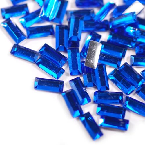 3 x 7 mm rechteckige Harz-Strasssteine, nicht flache Rückseite, für Bastelarbeiten, Dekoration, Handwerk, 1000 Stück von Generisch