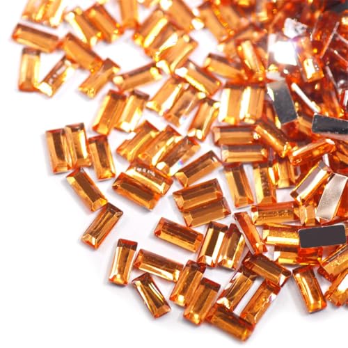 3 x 7 mm rechteckige Harz-Strasssteine, nicht flache Rückseite, für Bastelarbeiten, Dekoration, Handwerk, 1000 Stück von Generisch