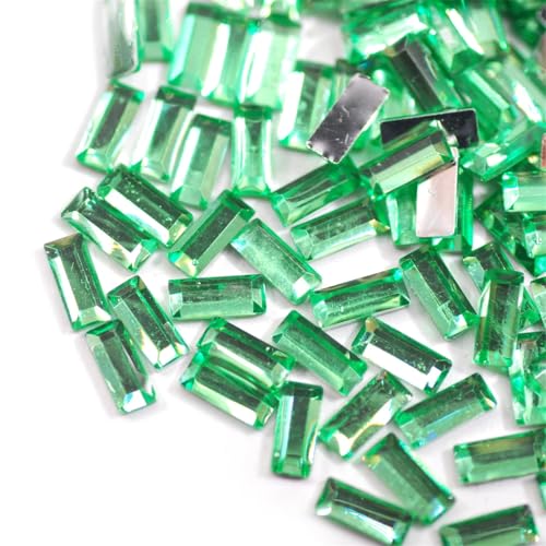 3 x 7 mm rechteckige Harz-Strasssteine, nicht flache Rückseite, für Bastelarbeiten, Dekoration, Handwerk, 1000 Stück von Generisch