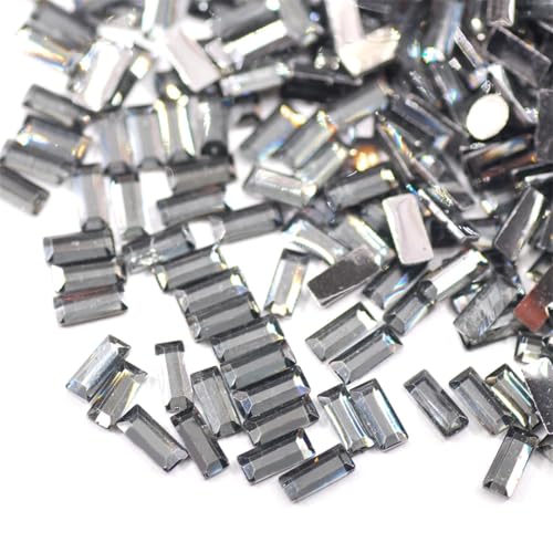 3 x 7 mm rechteckige Harz-Strasssteine, nicht flache Rückseite, für Bastelarbeiten, Dekoration, Handwerk, 1000 Stück von Generisch