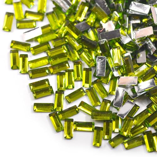3 x 7 mm rechteckige Harz-Strasssteine, nicht flache Rückseite, für Bastelarbeiten, Dekoration, Handwerk, 1000 Stück von Generisch