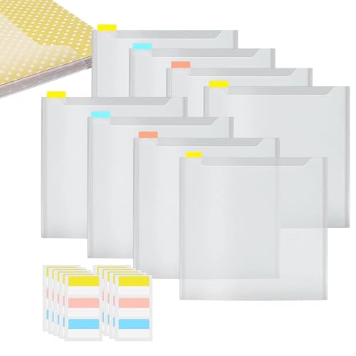 30,5 x 30,5 cm Scrapbook-Papier-Organizer – transparenter Papier-Aufbewahrungshalter mit klebrigen Index-Tabs, Etui, Aufbewahrung für Kunst und Handwerk, Papierorganisation, Scrapbook-Organizer für von Generisch