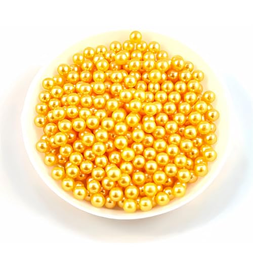 30–300 Stück runde Acryl-Abstandshalter ohne Loch, für DIY-Schmuckherstellung, Gelb, 6 mm x 100 Stück von Generisch