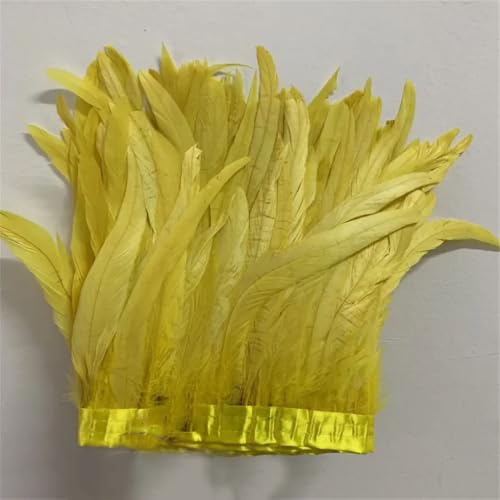 30–35 cm, Schwanzfedern, 10 m, Kleid, DIY-Zubehör für Bastelarbeiten, Band, 25–30 cm, Gelb, 30–35 cm von Generisch